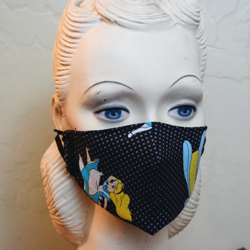 Alice in wonderland reusable cotton mask